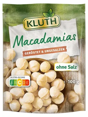 Immagine prodotto di Kluth macadamias tostati e non salati snack croccante 100g