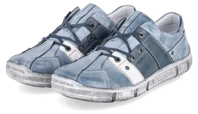 Image de Chaussures de ville pour hommes Krisbut, couleur bleu, en cuir lisse, taille 41