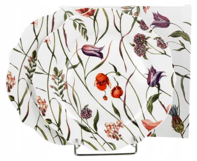 Produktbild von Duo Flower Meadow Porzellan 2 Dessertteller mit Blumenmotiv
