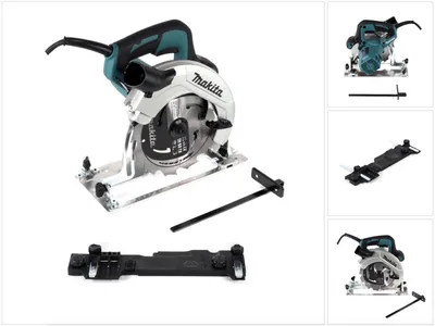 Imagen del producto de Makita HS 7611 Sierra circular 1600 W / 190 mm + Hoja de sierra MForce de 190 mm + Adaptador para carril guía C