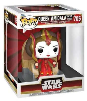 Imagen del producto de Funko POP! Deluxe Star Wars – Figura de vinilo coleccionable de la Reina Amidala en el trono