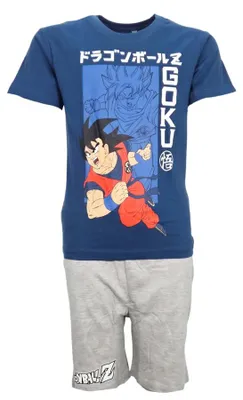 Image de Pyjama enfant Dragon Ball Goku, ensemble chemise et short - taille 140, bleu