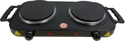 Produktbild von Deski Doppel Kochplatte 2 x 1000 Watt schwarz Kochfeld Doppelkochplatte Küche