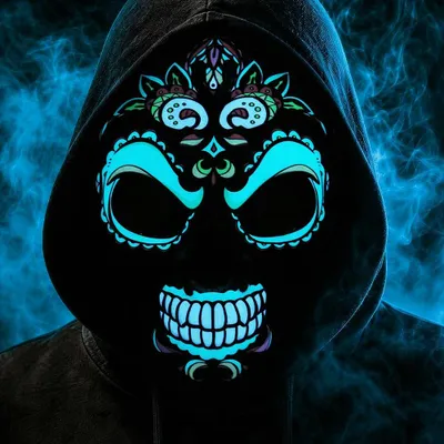 LED-Halloween-Maske, leuchtend, Cosplay, Unisex, 1 Stück