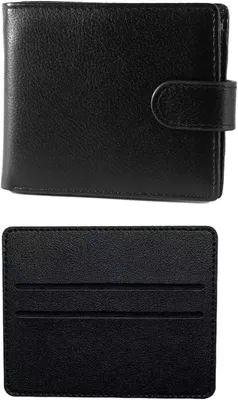 Imagen del producto de Pequeña cartera de cuero sintético (PU), color , con portadocumentos, para tarjetas y documentos