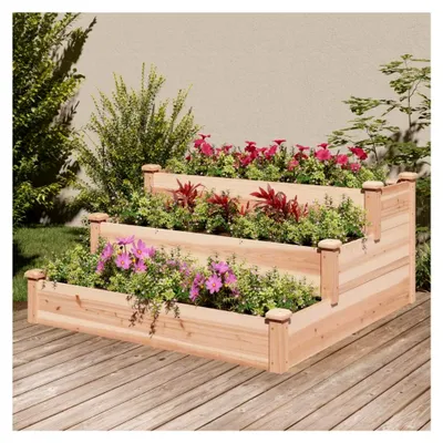 Produktbild von Hochbeet 120x120x56cm aus massivem Tannenholz
