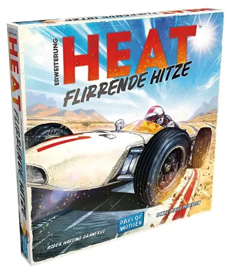 Produktbild von Asmodee Heat – Flirrende Hitze, Kennerspiel-Erweiterung für 1-7 Spieler, Rennspiel