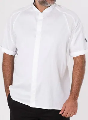 Produktbild von Le Chef DE128 | Single Breasted Jacket Uni Bügelleicht - Farbe: White/White - Größe: L