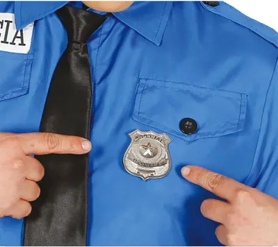 Immagine prodotto di Distintivo polizia Guirca in metallo 6 cm Taglia unica