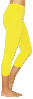 Produktbild von Damen 3/4 Capri Leggings Baumwolle GELB S