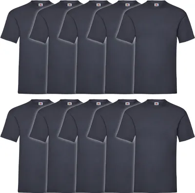 Produktbild von 10er Pack Fruit of the Loom Valueweight T-Shirt Farbe: deep navy Größe: 3XL