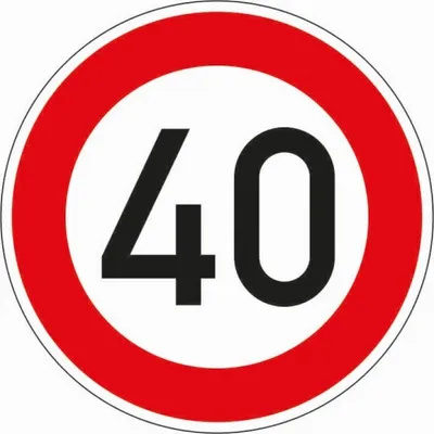 Produktbild von Schild I Verkehrszeichen Zulässige Höchstgeschwindigkeit 40, Nr.274-54, Alumi...