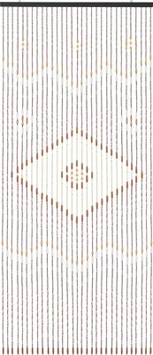 Produktbild von Perlenvorhang - Türvorhang - 90 x 208 cm - Bambus & Holz - Für Tür & Raumteiler - Boho-Stil - Schokoladenbraun