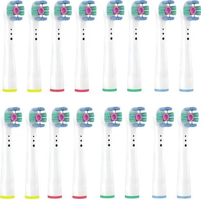 Productafbeelding van 16 stuks Tandenborstelkoppen geschikt voor Oral-B 3D White EB18