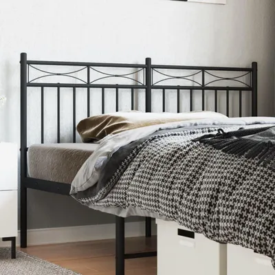 Produktbild von Kopfteil aus Metall in Schwarz, 140 cm