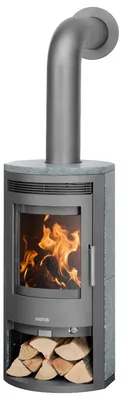 Produktbild von Justus Baltrum 5 D 2.0 Kaminofen Stahl Gussgrau / Speckstein