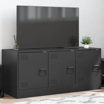 Image de Maison Exclusive - Meuble TV noir 99x39x44 cm en acier