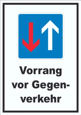 Produktbild von Vorrang vor Gegenverkehr Aufkleber A0 (841x1189mm)