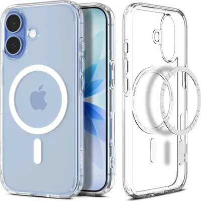 Produktbild von Spigen Ultra Hybrid (MagFit), Cover, Apple, iPhone 17, 16 cm (6.3"), Transparent, Weiß