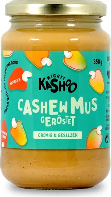 Produktbild von Mighty Kashoo Cashew Mus Geröstet cremig & salzig, 350 g
