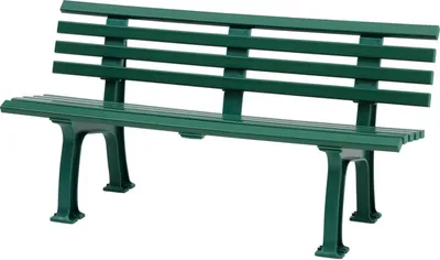Produktbild von Gartenbank Antigua | 3-Sitzer | Grün | HxBxT 74x150x54cm | Witterungs- & UV-beständiger Kunststoff | Parkbank Sitzbank Außenbereich Garten Balkon Terrasse