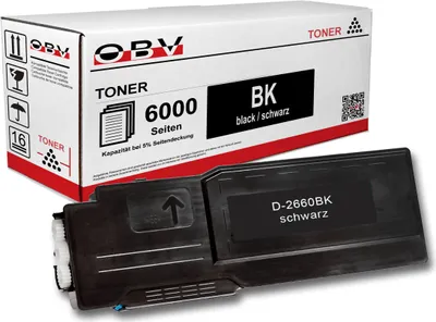 Produktbild von OBV Kompatibel 593-BBBU Toner passend für Dell C2660 C2660dn C2665dnf - schwarz 6000 Seiten