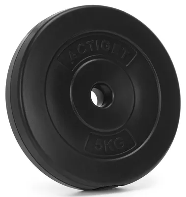 Immagine prodotto di Disco ACTIGET da 5 kg per bilanciere e manubri Ø 31 mm, plastica - Nero