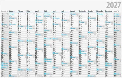 Produktbild von 2027 rido/idé Jahreskalender 121x77, gefalzt