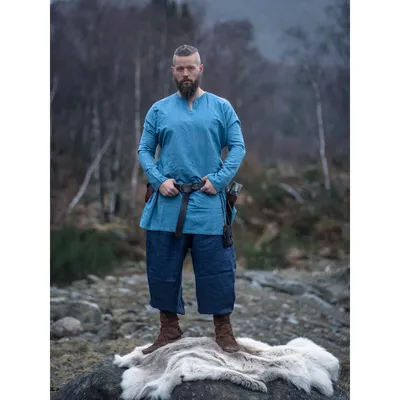 Produktbild von Wikinger Rushose Leinen Dunkelblau "Wodan" XL
