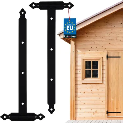 Produktbild von KOTARBAU® Ladenband 600 mm 2 St. Platte 250 mm Kugellager Schmiernippel Torband Türband Torscharnier Türscharnier Gartentorscharnier Scharnier