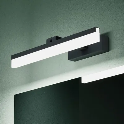 Produktbild von Mai & Mai Spiegelleuchte 40cm LED Badlampe | Spiegellampe, 6000K Badezimmer Lampe | 180° Drehbar Sandschwarz 9W Luxaris