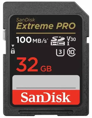 Obrázok produktu pre SanDisk Extreme Pro, 32 GB, SDHC, UHS-I, 100 MB/s, 90 MB/s, V30