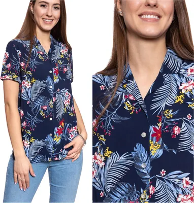 Produktbild von Mustang Frauenhemd Edda AOP Bluse 1009460 11708