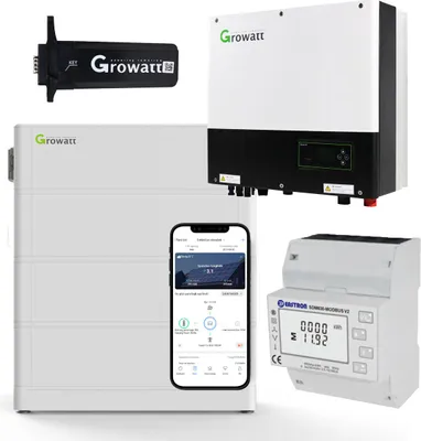 Produktbild von Growatt SPH6000TL3-BH-UP 0% MwSt §12 III UstG 6kW Hybrid Wechselrichter mit 7.6kWh Solarspeicher-Set