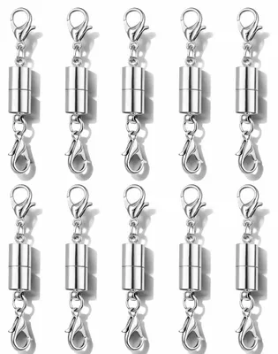 Magnetische Sieradensluiting, 10 Stück, Silber, für Ketten und Armbänder