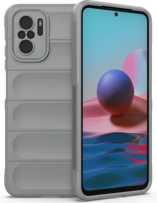 Produktbild von Redmi Note 10 Hülle, Weich TPU Silikon Stossfest Anti-rutsch Schutzhülle für Xiaomi Redmi Note 10 4G/Note10S Grau
