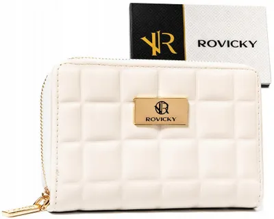 Obrázek produktu pro Rovicky dámská peněženka ecru z , prošívaná, 13x9 cm