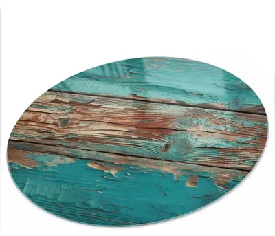 Produktbild von Bedruckte Glas Tischplatte fi60 cm – Glas Tischplatte Küche – Tischplatte aus Sicherheitsglas – Glasplatte für Küchentisch – Moderne Tischplatte Glas – Dekorative Glastischplatte – Pflegeleichte Tischplatte Küche – Türkisholz, KI-generiertes Bild