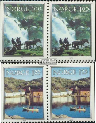 Produktbild von Briefmarken Norwegen 1979 Mi 795Dl/Dr-796Dl/Dr Paare (kompl.Ausg.) postfrisch Landschaften