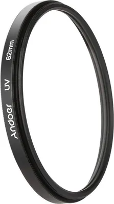 Zdjęcie produktu dla Andoer 62mm Filtr ultrafioletowy UV Osłona obiektywu do lustrzanek cyfrowych Canon Nikon