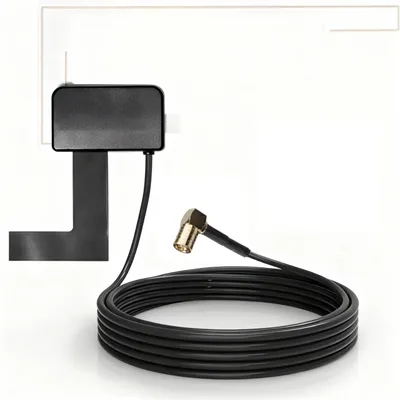 DAB-Antenne Auto SMB rechteckig mit Verstärker, 3m Kabel