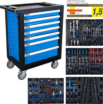 Produktbild von Güde Werkstattwagen Premium 7 Schubladen GWSP 07 250-tlg. bestückt - 40877