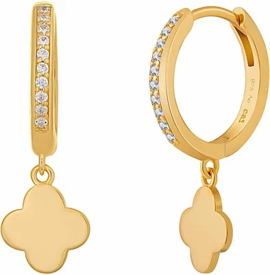 Produktbild von cai Creole 925/- Sterling Silber 2,5cm gelb Zirkonia 360210262-1