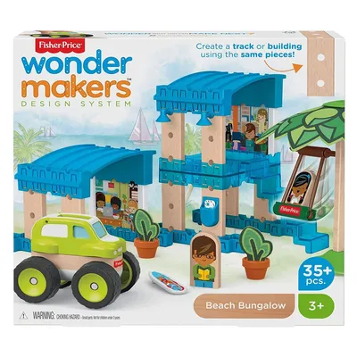 Produktbild von Mattel GFJ13 - Fisher Price - wonder makers - Holzspielzeug, Strandbungalow