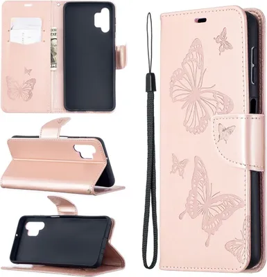 Produktbild von König Design Hülle kompatibel mit Samsung Galaxy A32 5G Kunstleder Handyhülle - Handy Case Rosa