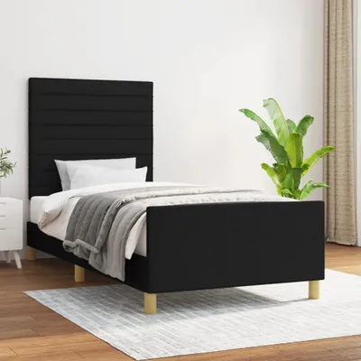 Produktbild von Bettgestell ohne Matratze Schwarz 100x200 cm Stoff