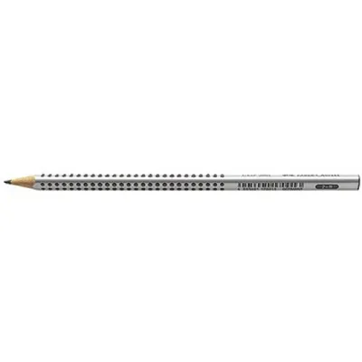 Image de Faber-Castell 117001 Bleistift GRIP 2001 - B, silbergrau