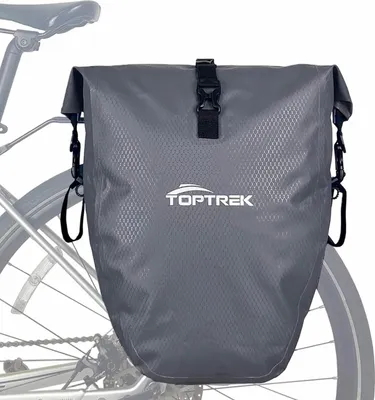 Produktbild von Toptrek Fahrradtasche Gepäckträger Wasserdicht 23-28L Grau
