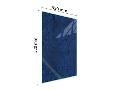 Produktbild von Herdabdeckplatte 35x52 Glaskeramikkochfeld Abdeckung Spritzschutz Glasplatte Deko Schneidebrett Schiefer Blau