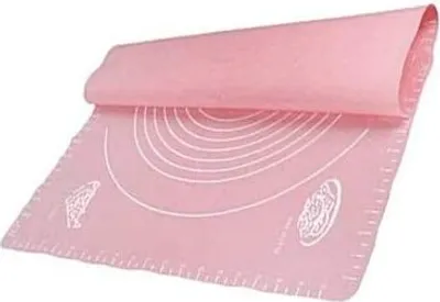 Produktbild von Extra große Silikon-Backmatte zum Backen von Gebäck mit Messungen Gebäck-Rollmatte, wiederverwendbare Antihaft-Silikon-Backmatte (pink)